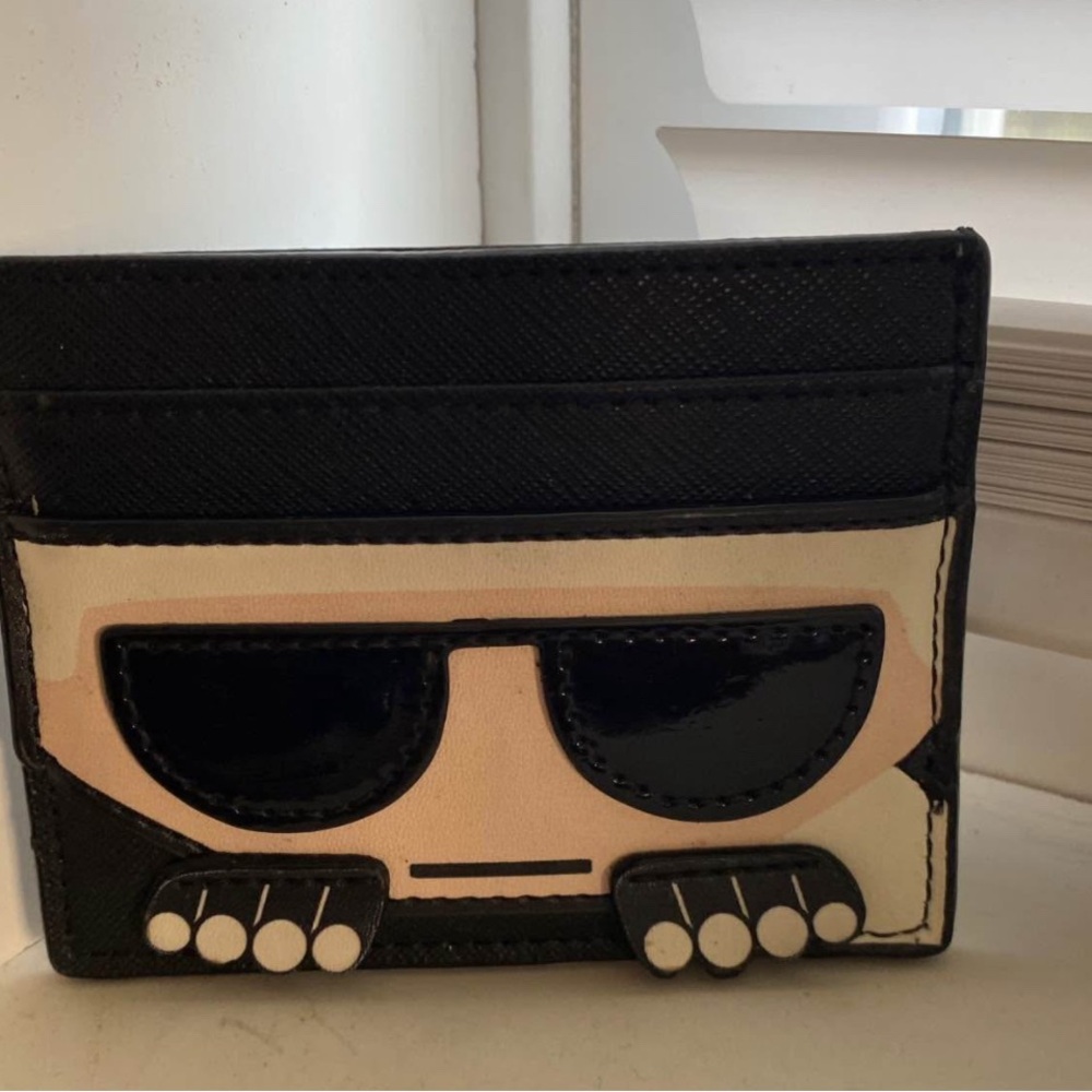 Karl Lagerfeld Black and Cream Wallet